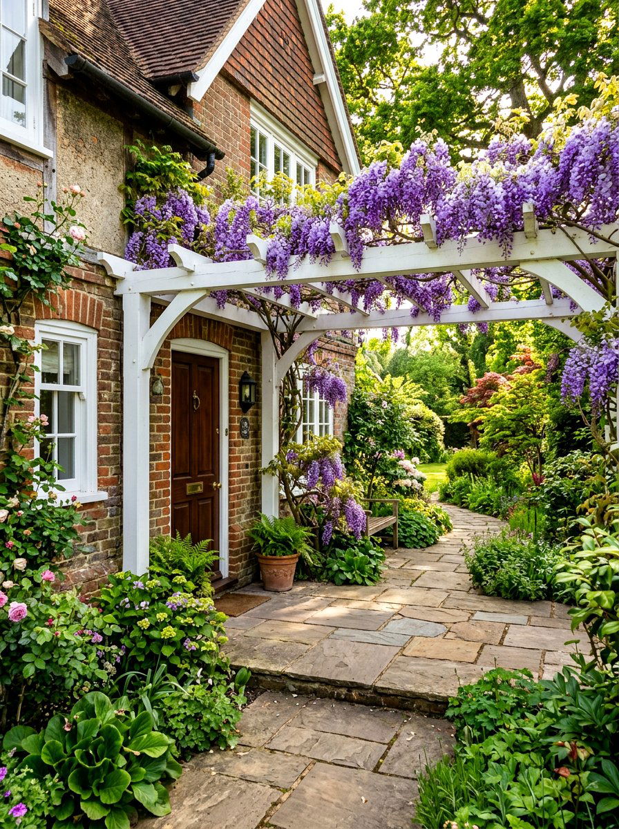 Pergola Over Side Door - 30 side entrance ideas