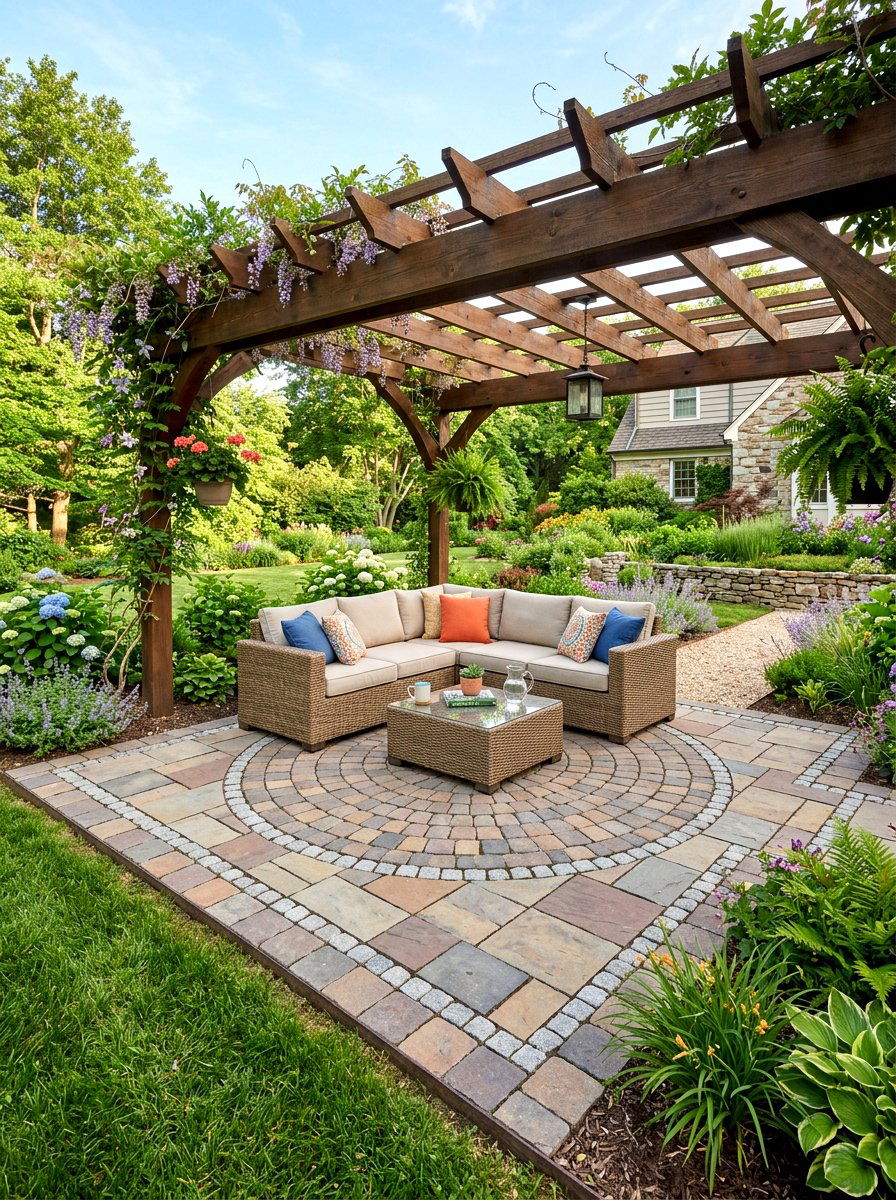 Pergola Paver Patio - 30 pergola decorating ideas