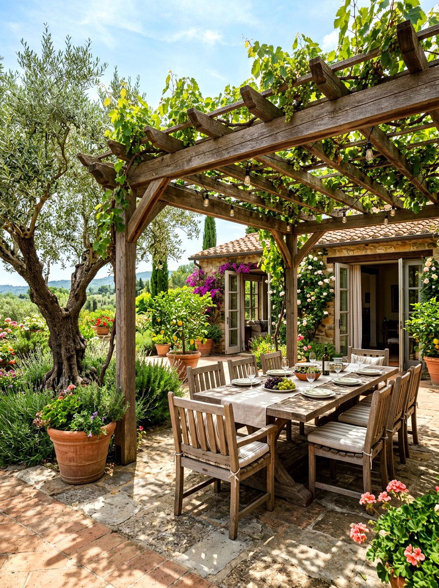 Pergola Shade Olive Tree - 30 olive tree patio ideas
