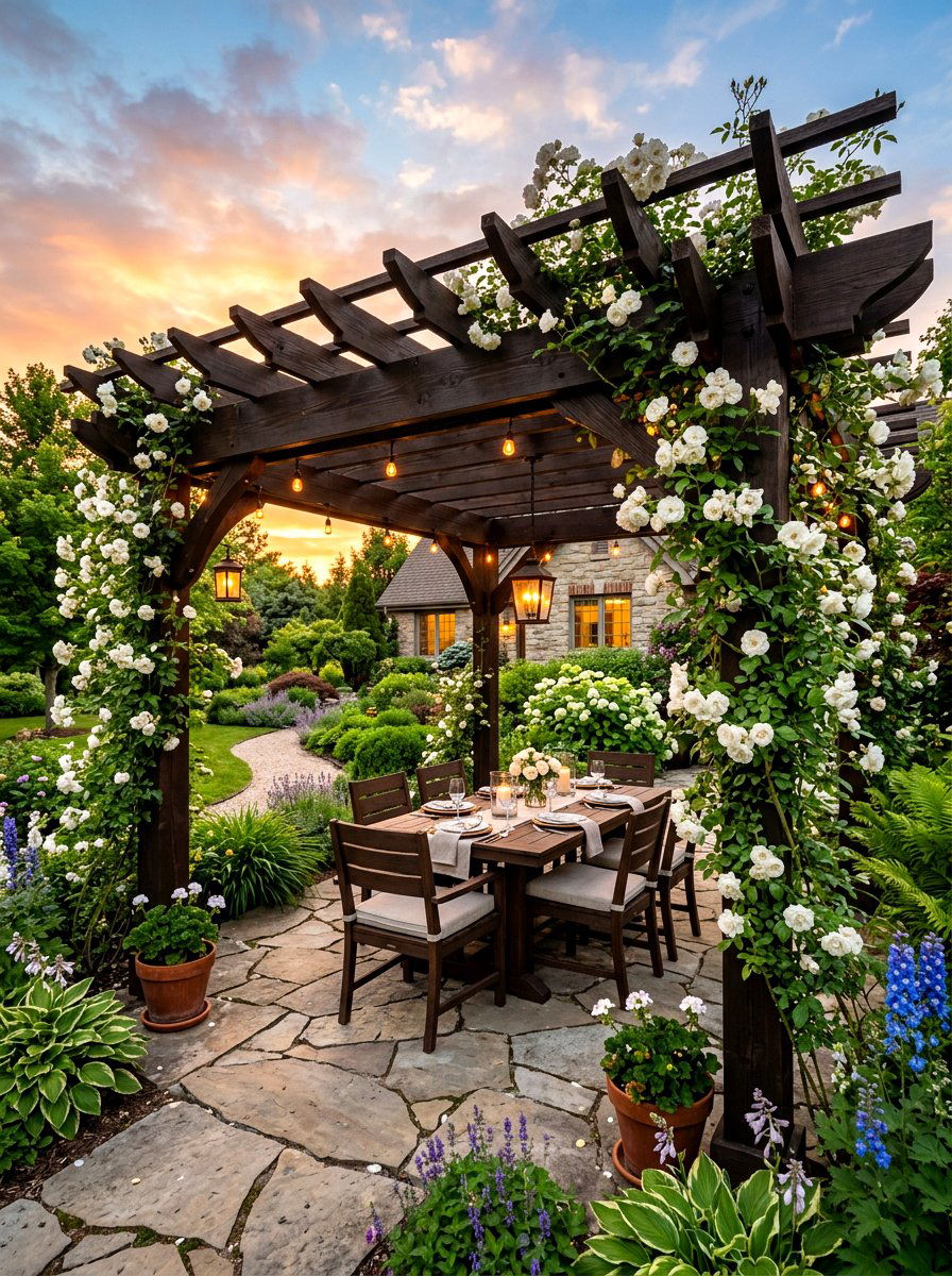 Pergola Shade Structure - 30 small garden ideas