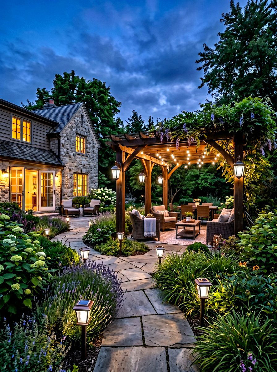 Pergola Solar Lighting - 30 pergola decorating ideas