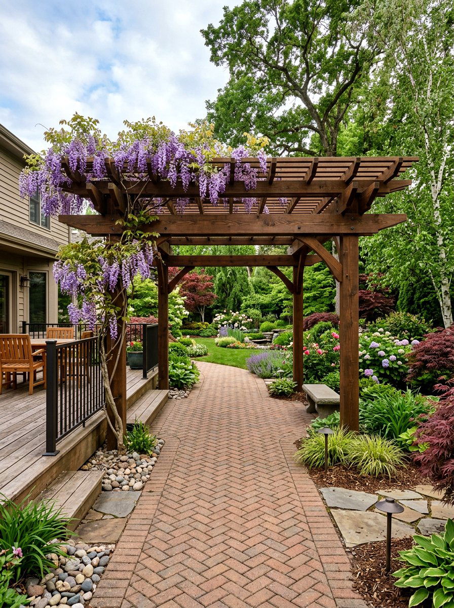 Pergola Style Arbor - 30 garden arbor ideas