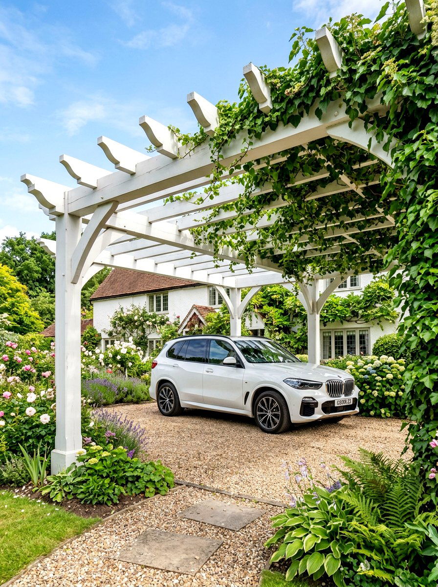 Pergola Style Carport - 30 carport design ideas
