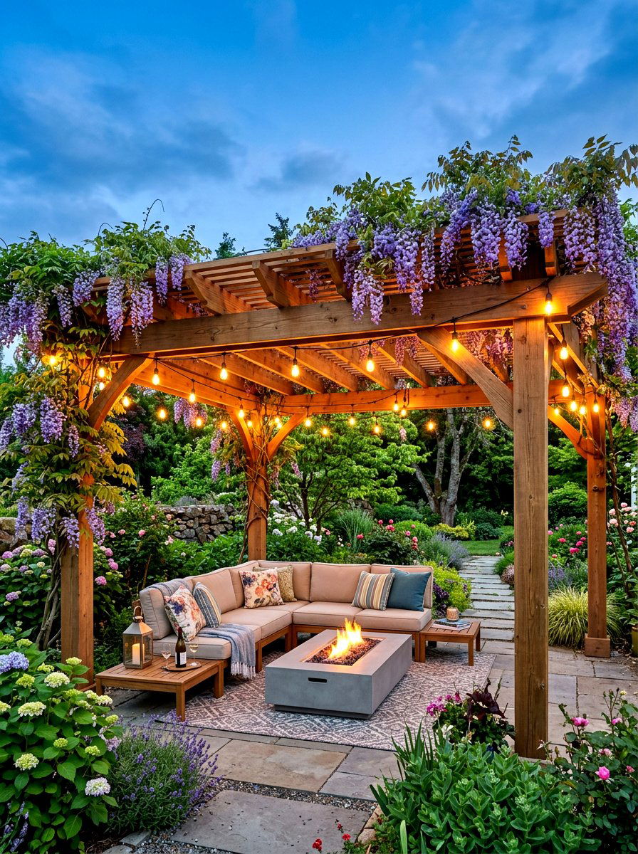Pergola Style Lounge - 30 cabana lounge ideas