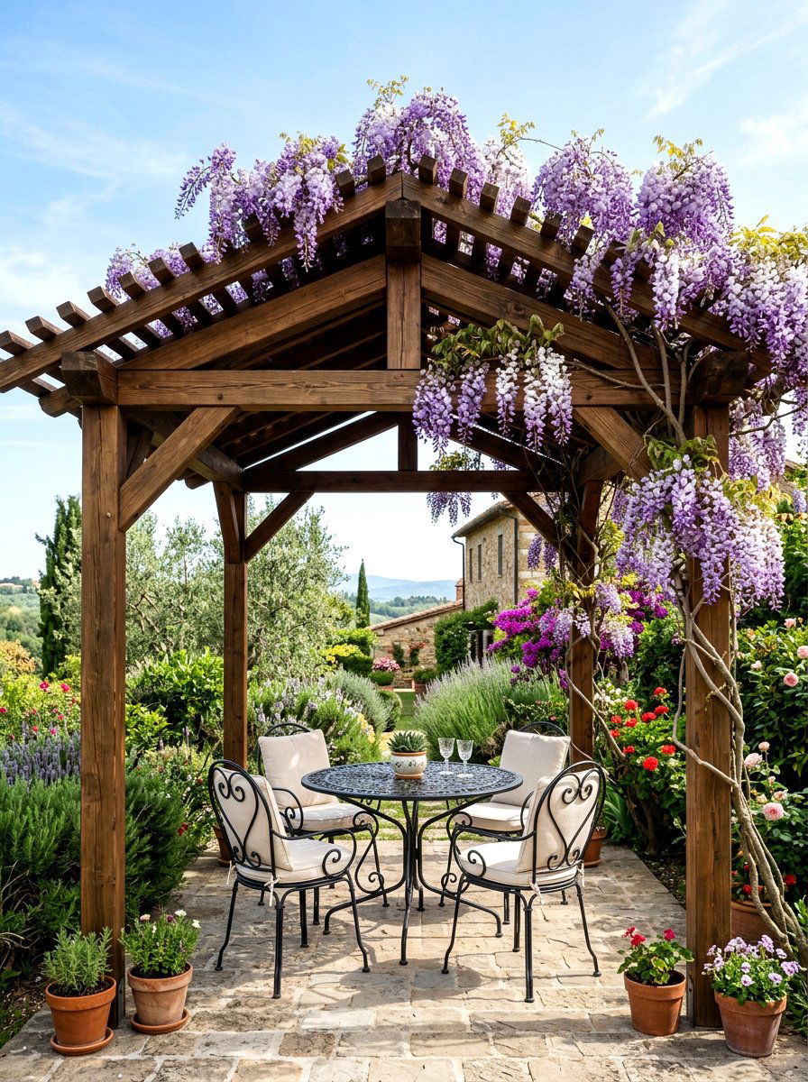 Pergola Style Pavilion - 30 porch pavilion ideas