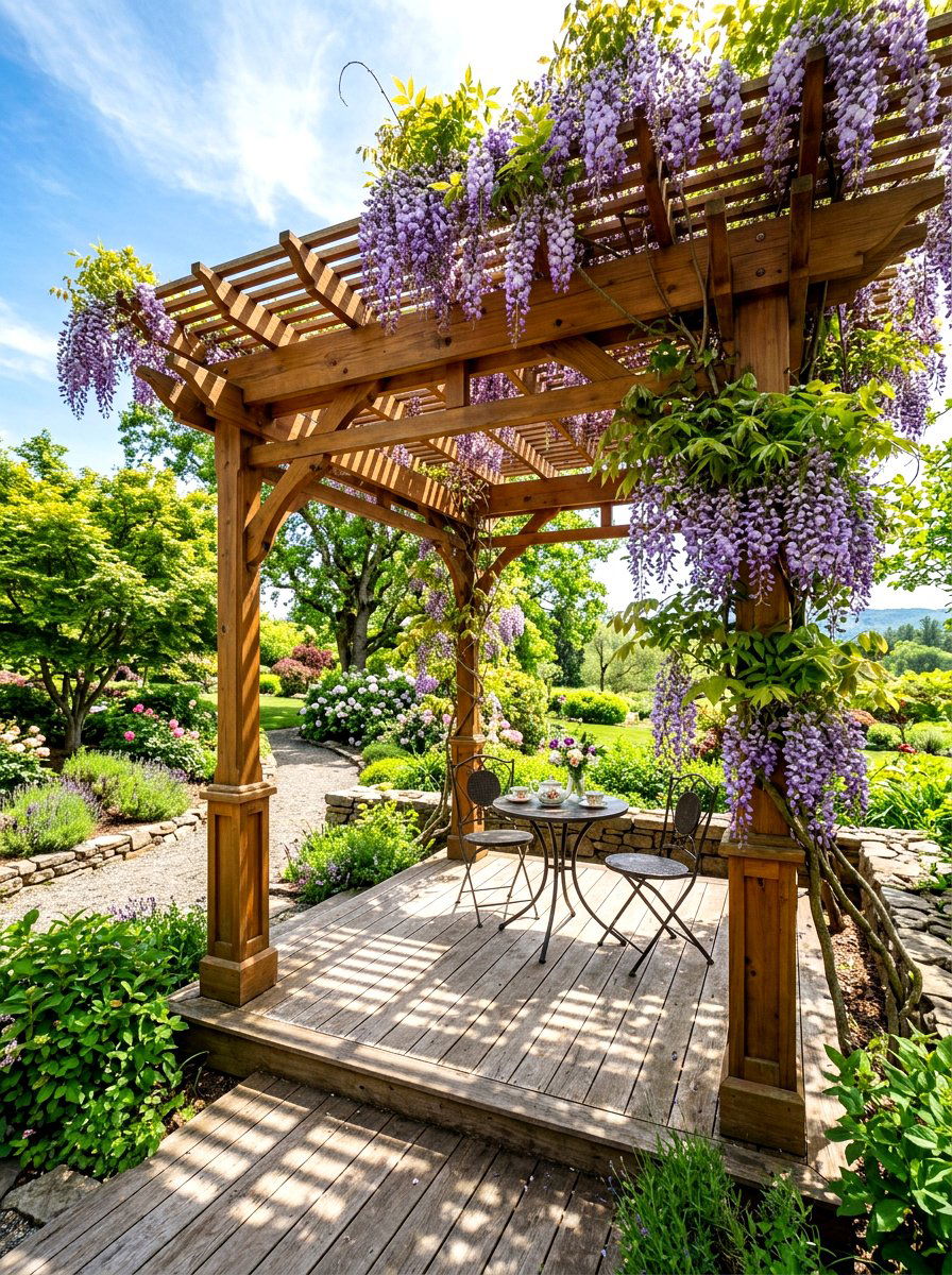 Pergola Style Wood Gazebo - 30 wooden gazebo ideas