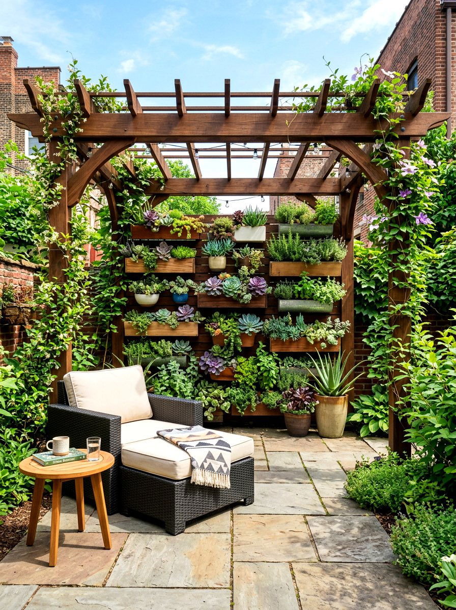 Pergola Vertical Garden - 30 pergola shade ideas