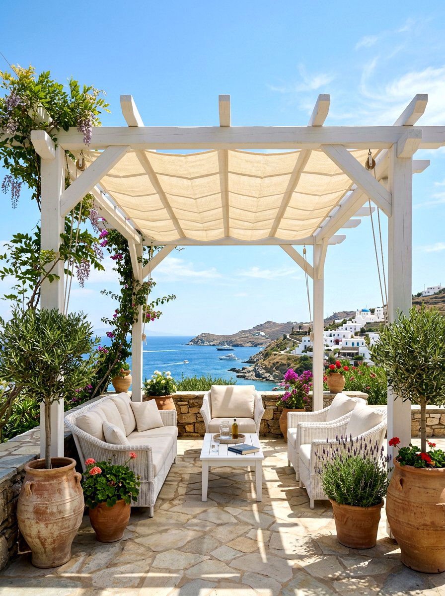 Pergola With Canvas Shade - 30 budget pergola ideas