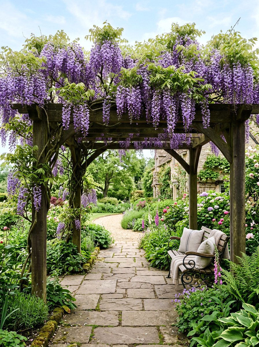 Pergola With Climbing Plants - 30 backyard pergola ideas