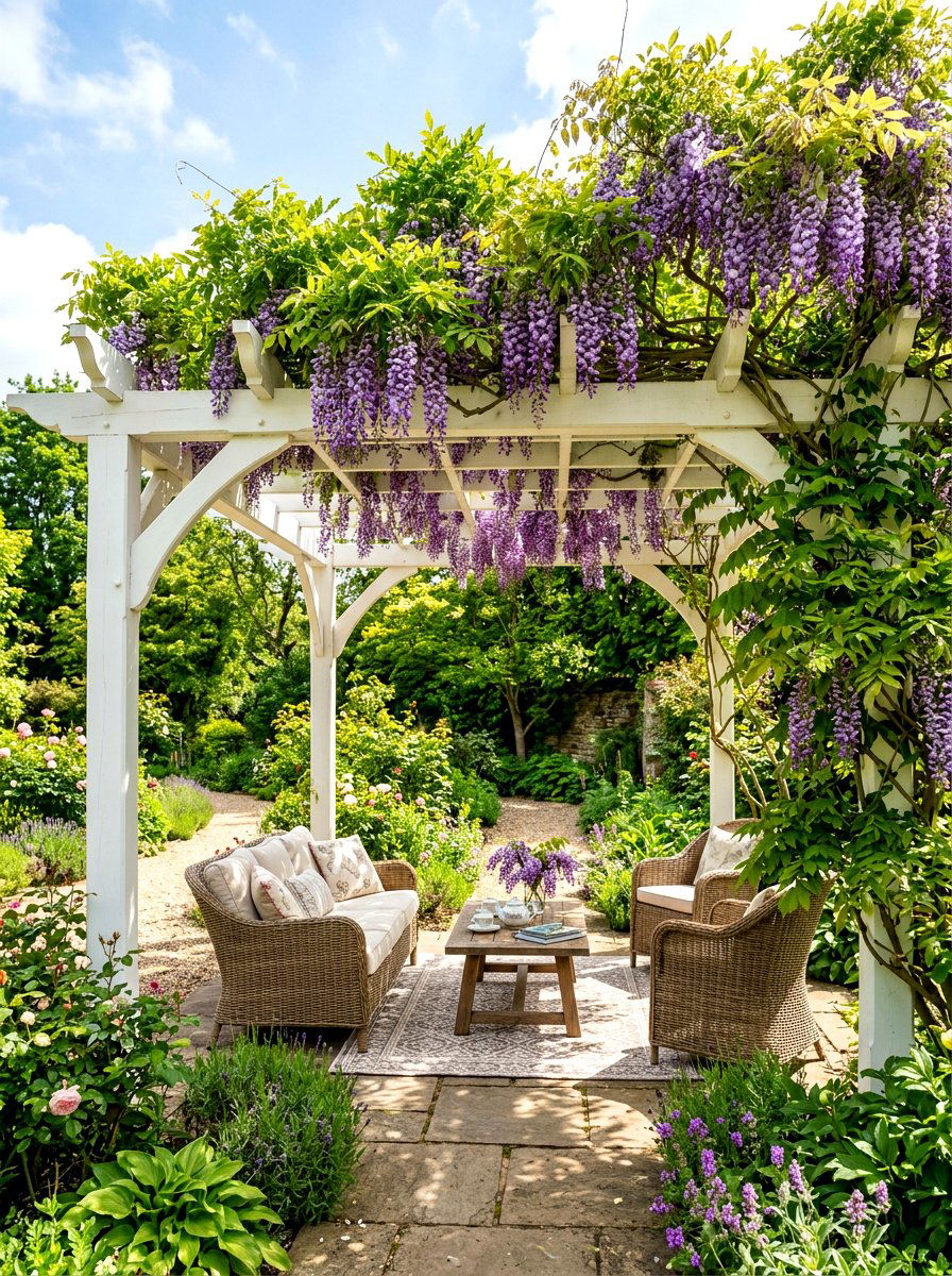 Pergola With Climbing Vines - 30 East Coast patio ideas