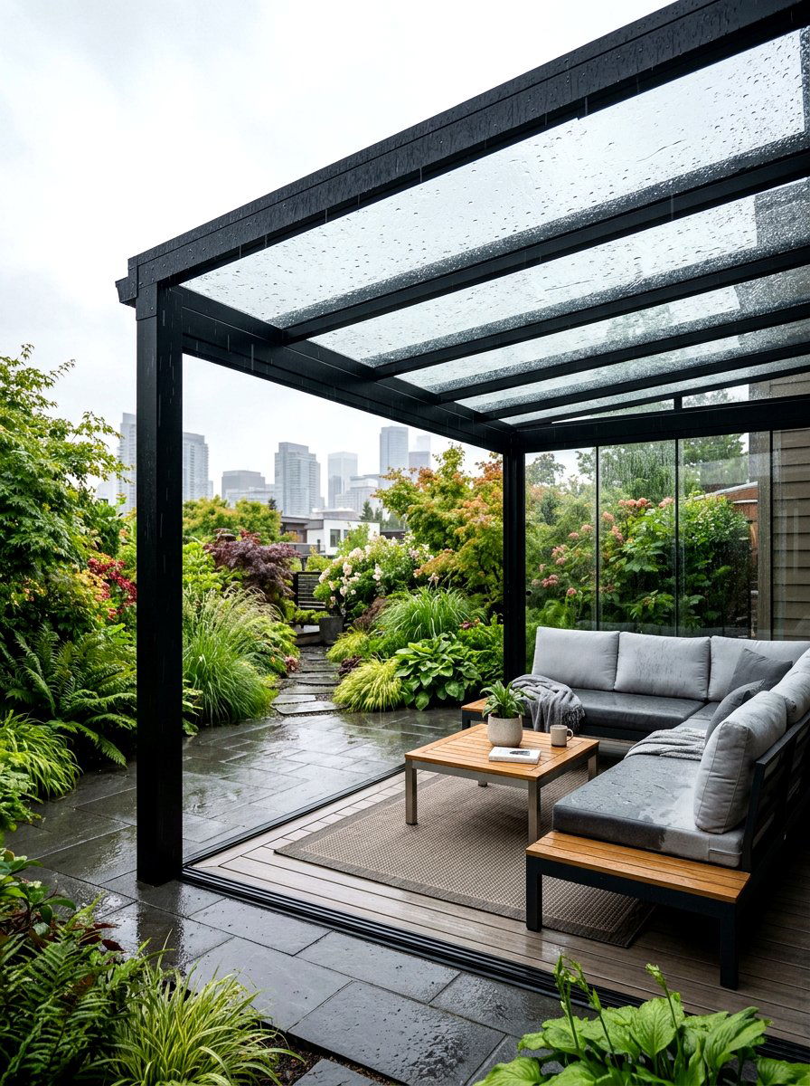 Pergola With Glass Roof - 30 backyard pergola ideas
