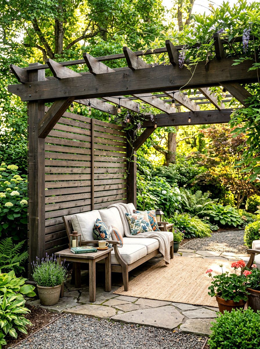 Pergola With Privacy Screen - 30 budget pergola ideas