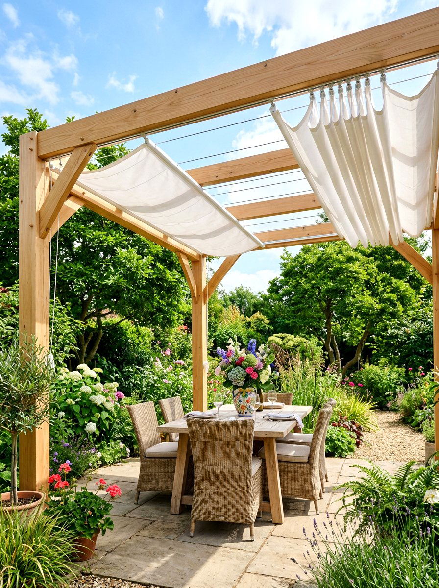 Pergola With Retractable Cover - 30 covered deck ideas