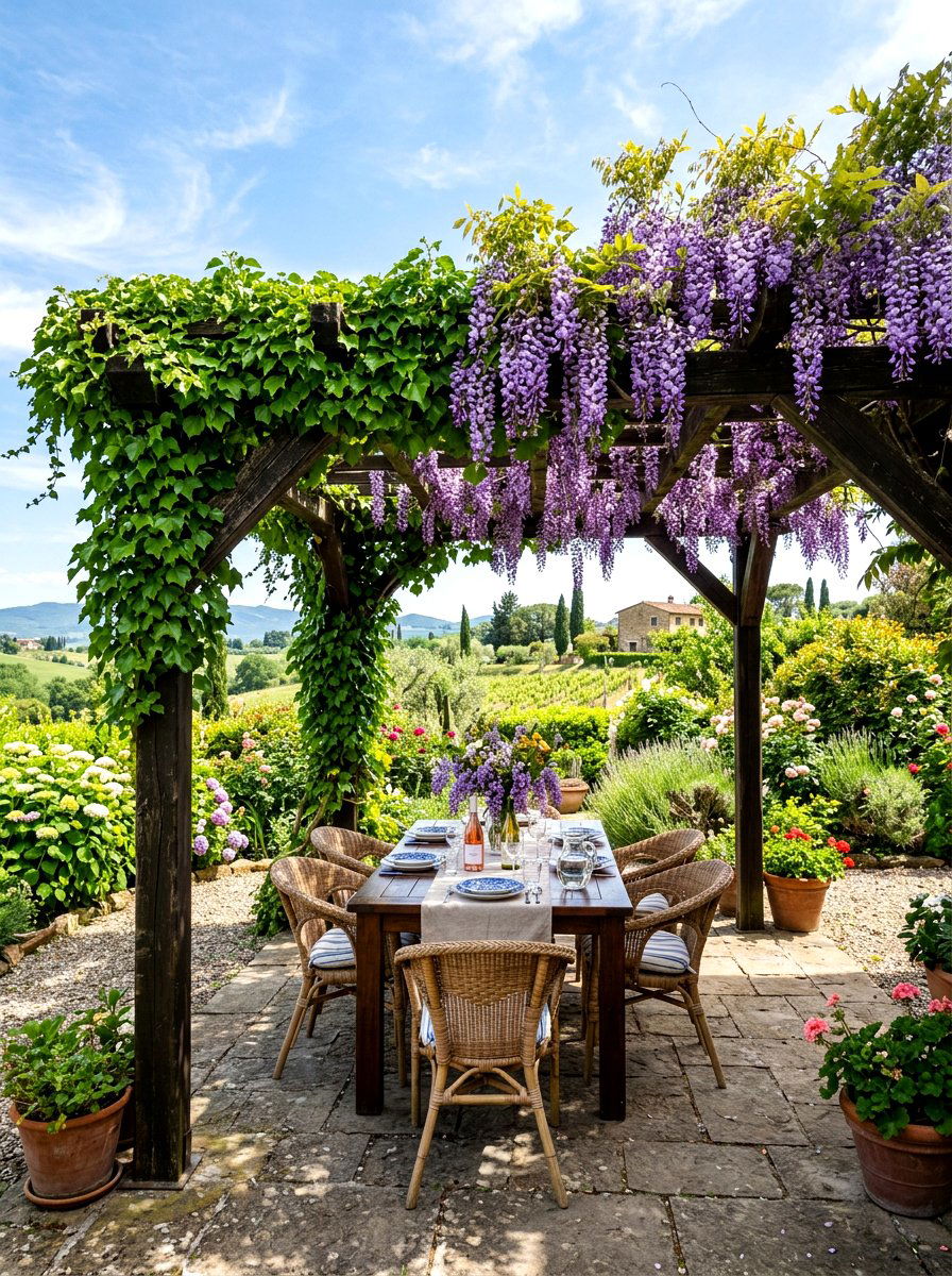 Pergola With Vines - 30 budget backyard ideas