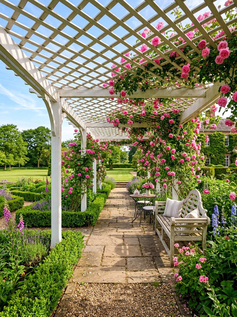 Pergola Wood Lattice - 30 pergola shade ideas