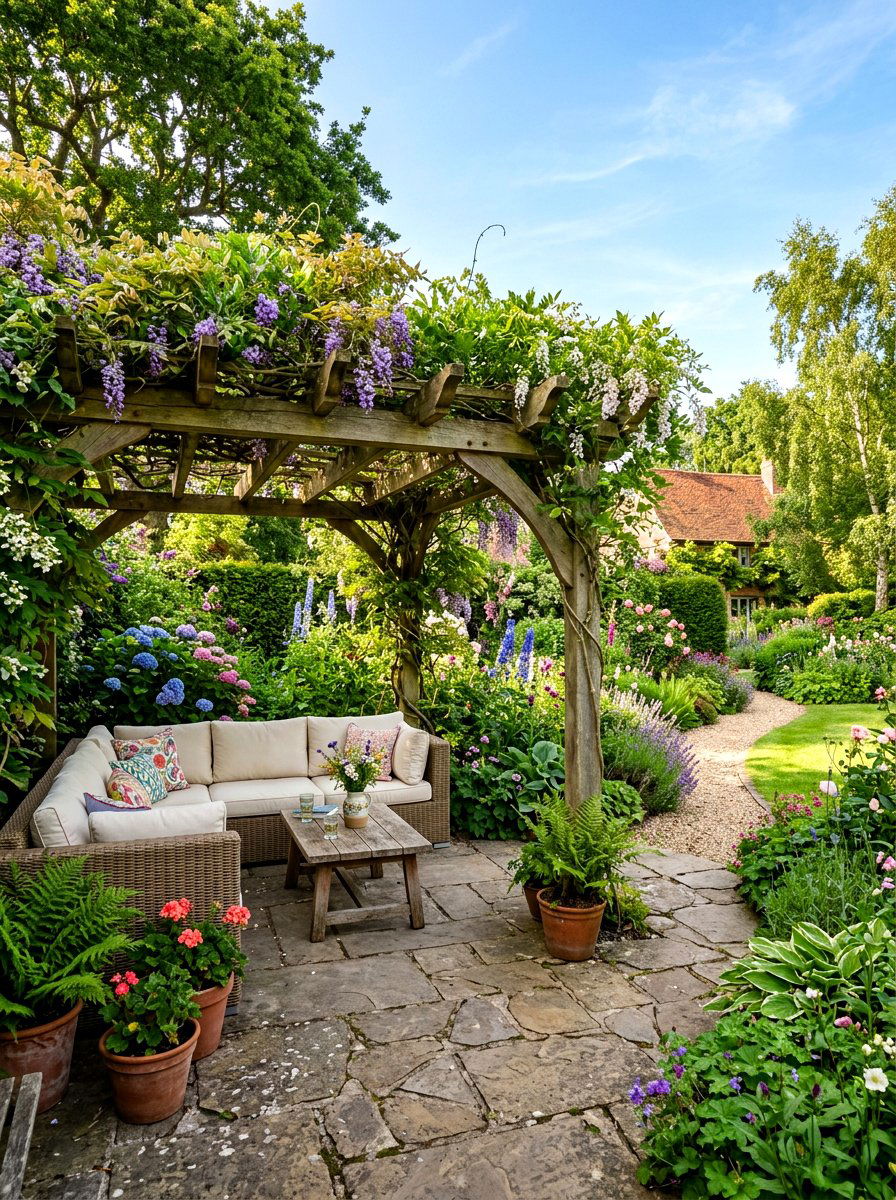 Pergola shade structures - 30 Mediterranean summer decor ideas