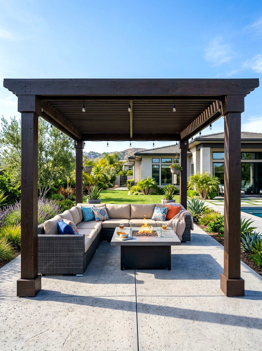 Pergola style gazebo - 30 garden gazebo ideas
