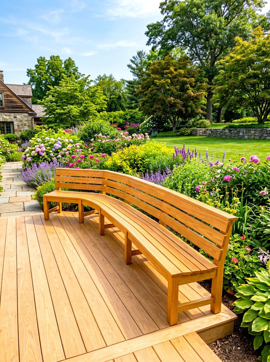 Perimeter Deck Bench - 30 deck built in seating ideas