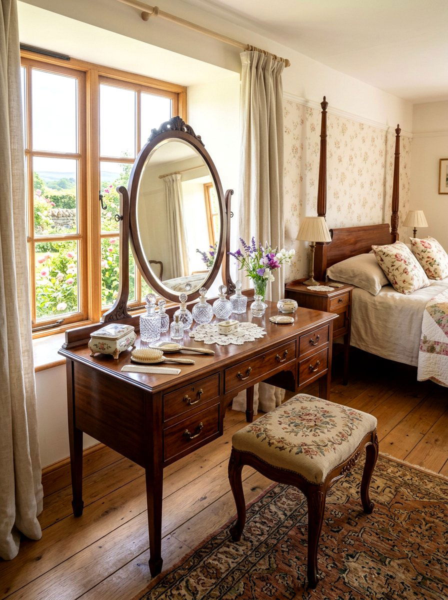 Period dressing table - 30 English country bedroom ideas
