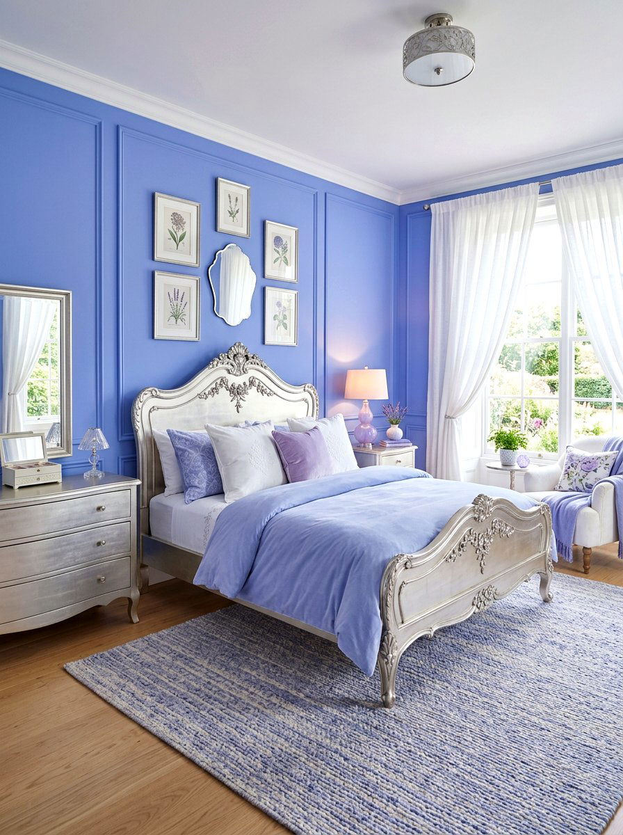 Periwinkle Blue Bedroom - 30 healing color bedroom ideas