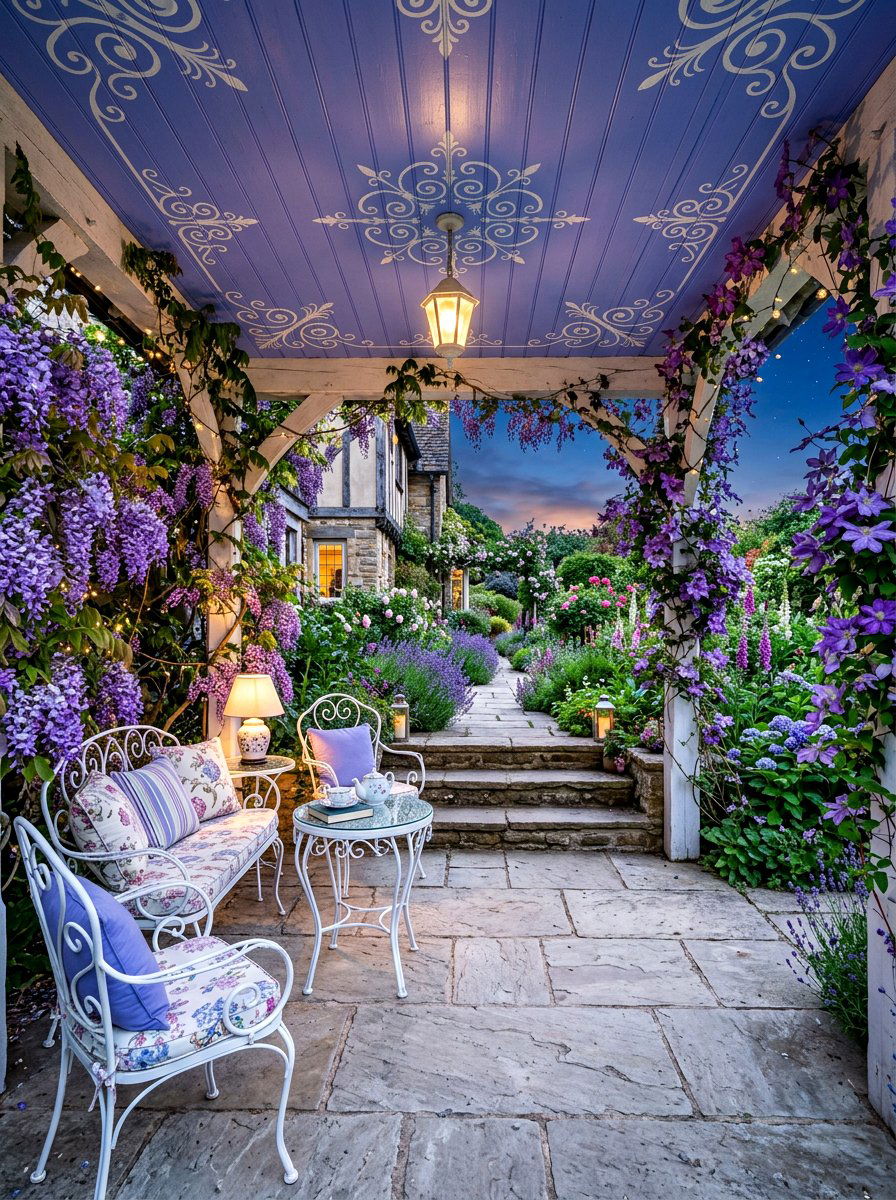 Periwinkle Porch Ceiling - 30 porch ceiling paint ideas