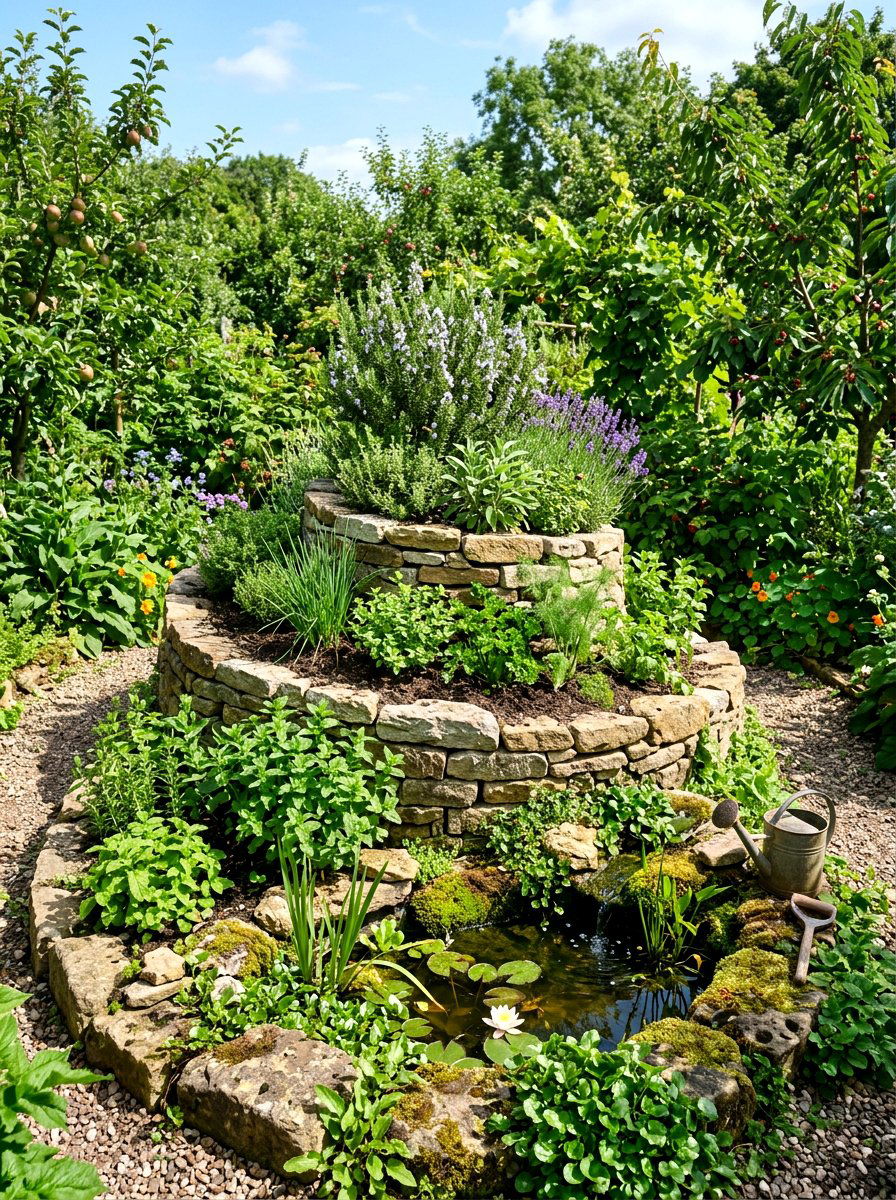 Permaculture Herb Spiral - 30 backyard herb spiral ideas
