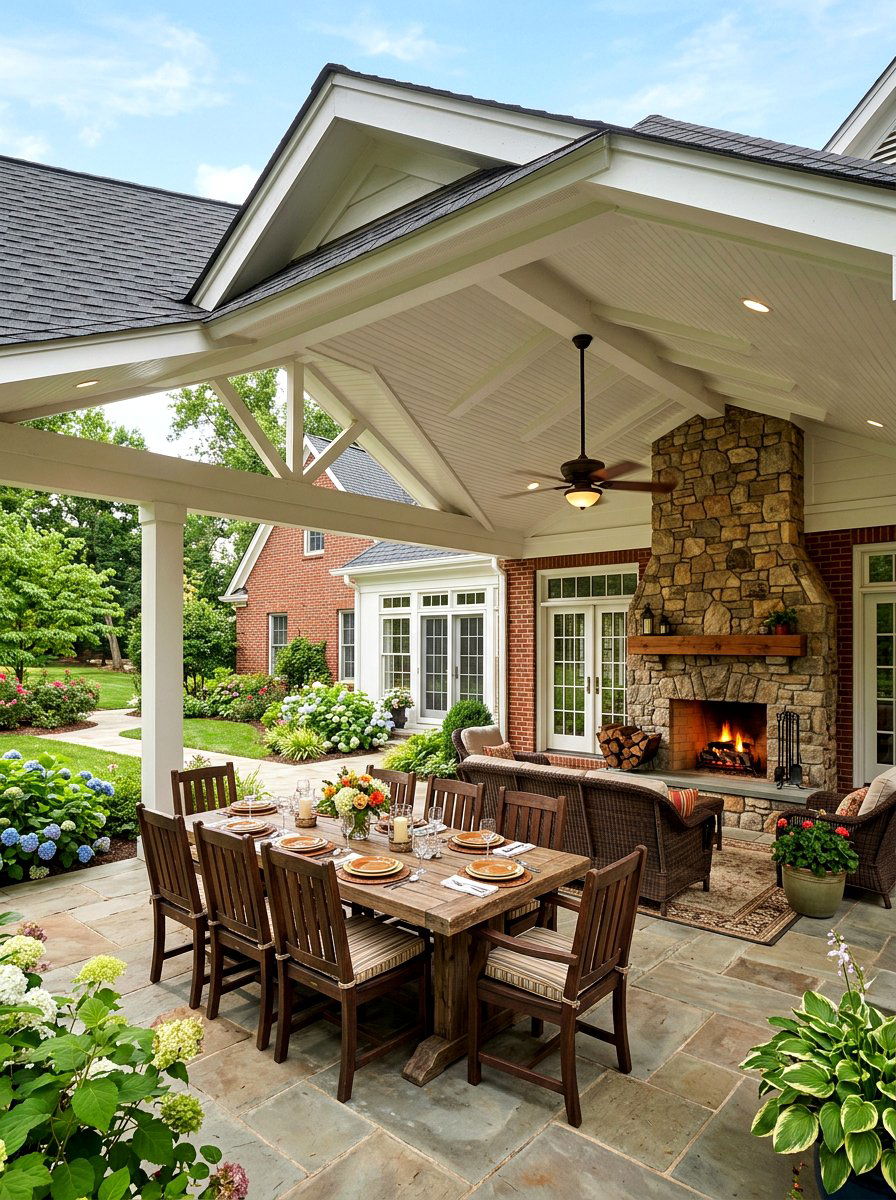 Permanent Roof Extension - 30 patio shade ideas
