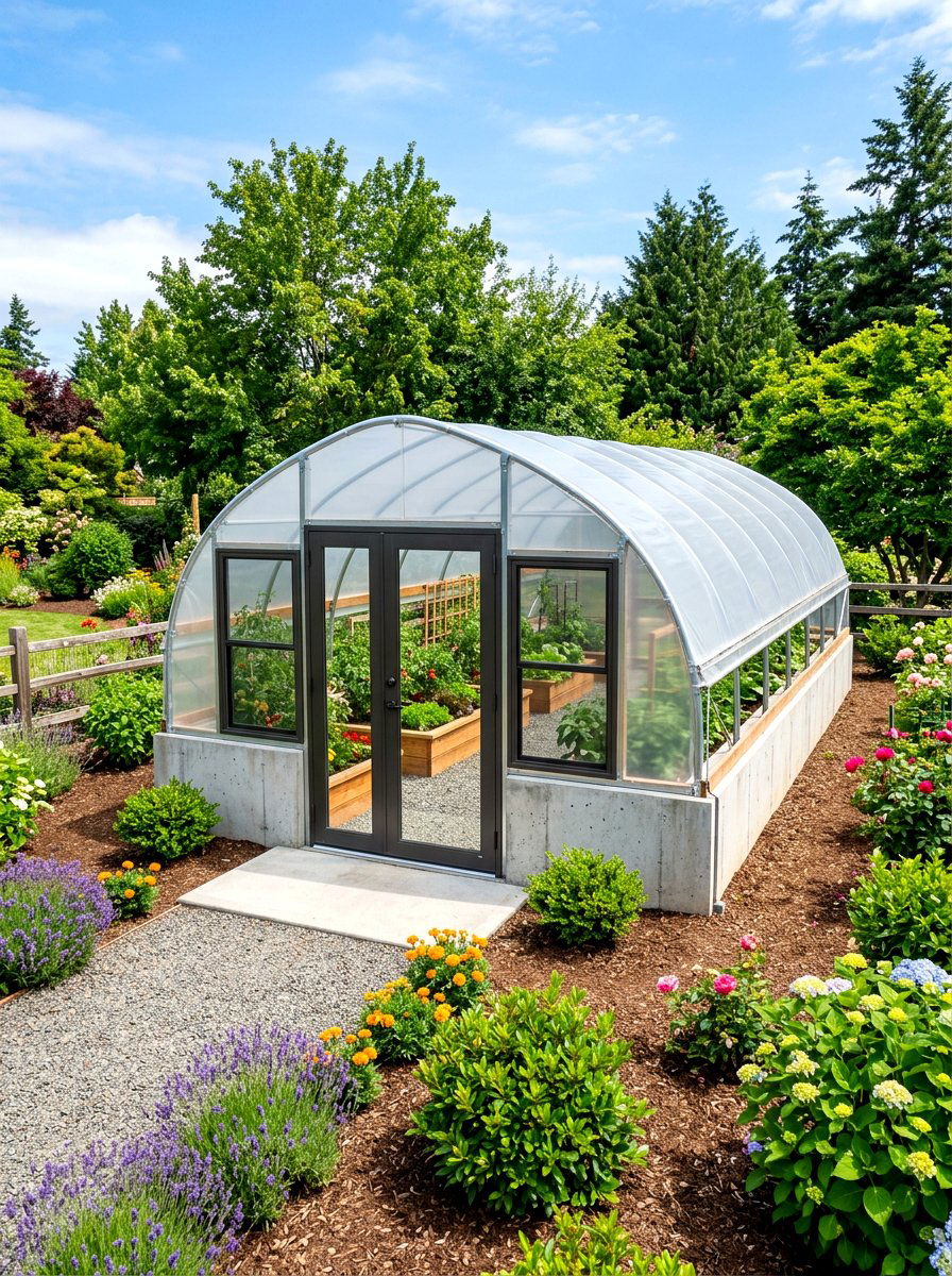 Permanent garden hoop house - 30 hoop house garden ideas