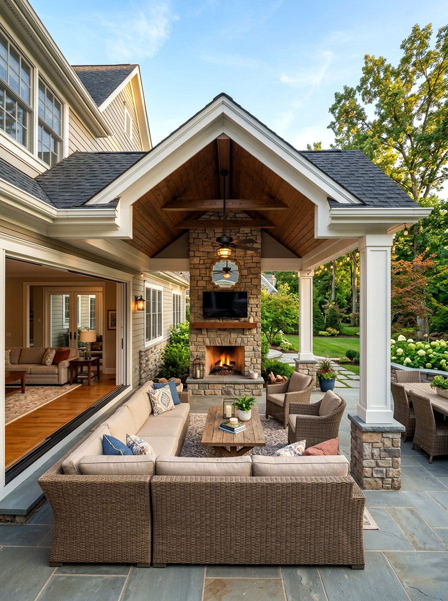 Permanent patio roof extension - 30 patio canopy ideas