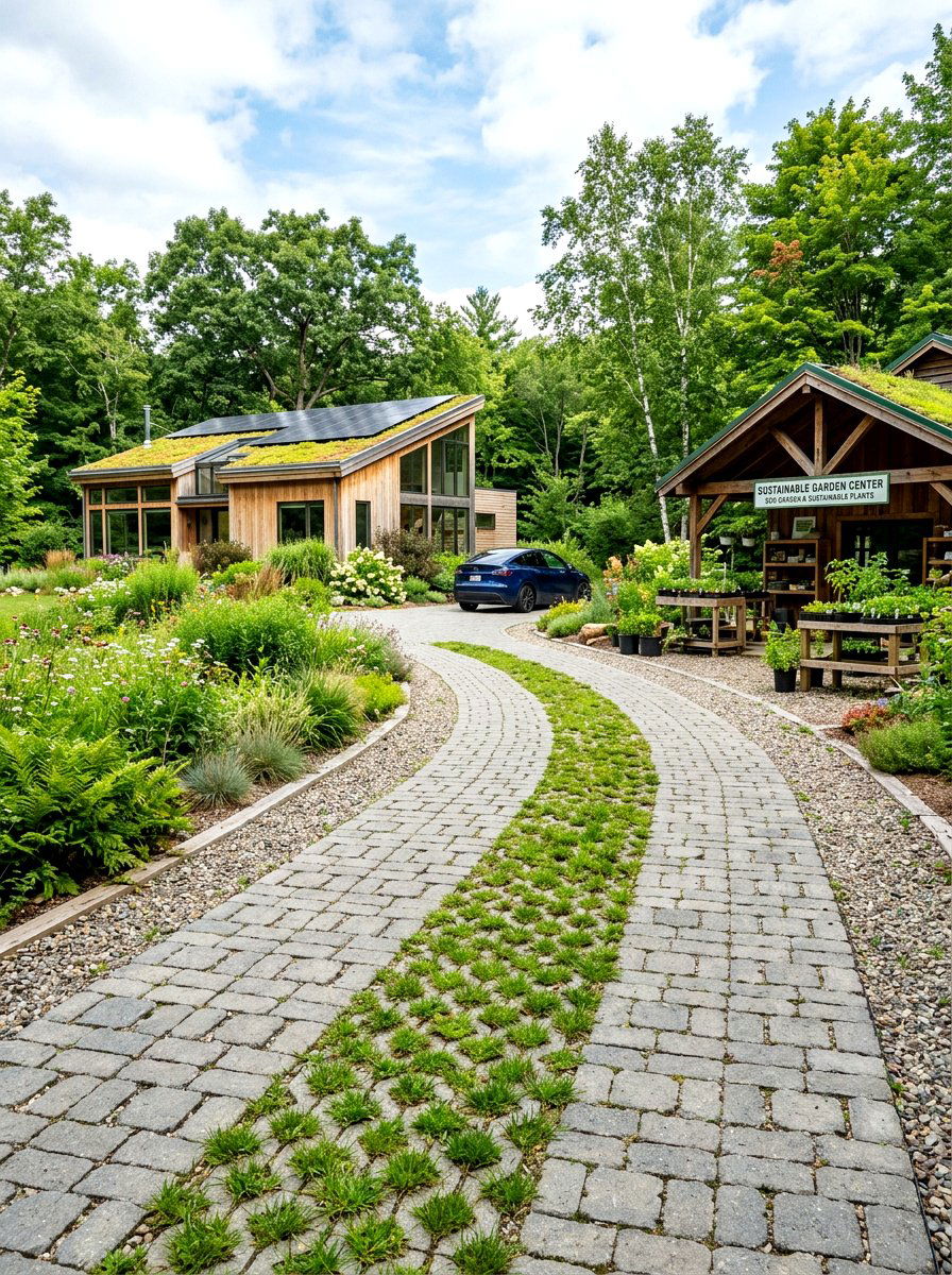 Permeable Paver Driveway - 30 circular driveway ideas