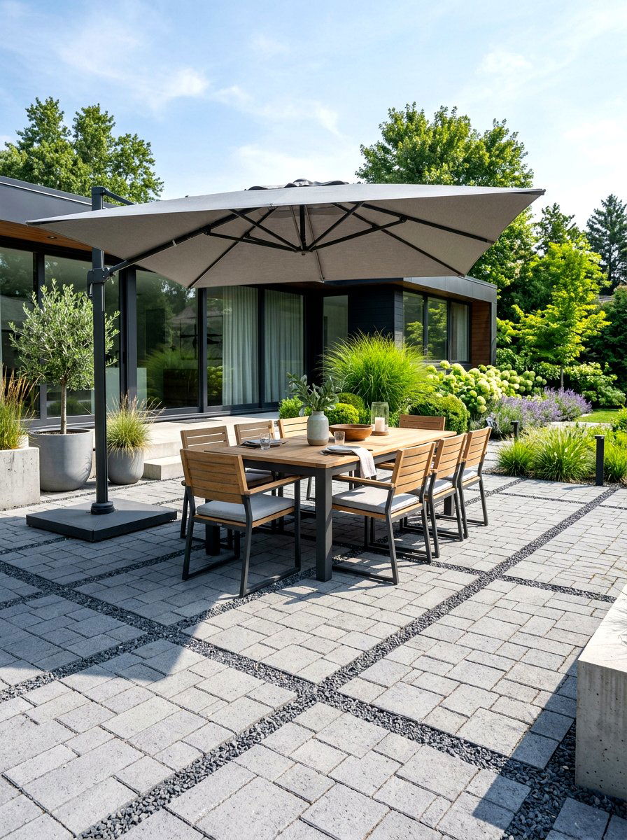 Permeable Paver Terrace - 30 drought smart backyard ideas