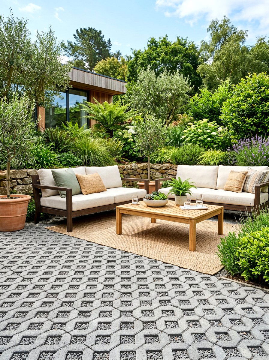Permeable Pavers - 30 drought friendly backyard ideas