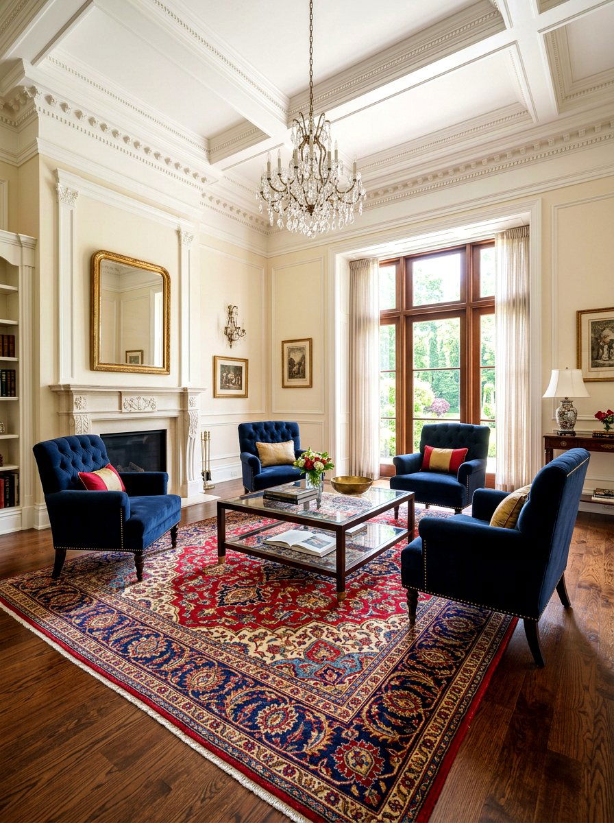 Persian Rug - 30 old money living room ideas