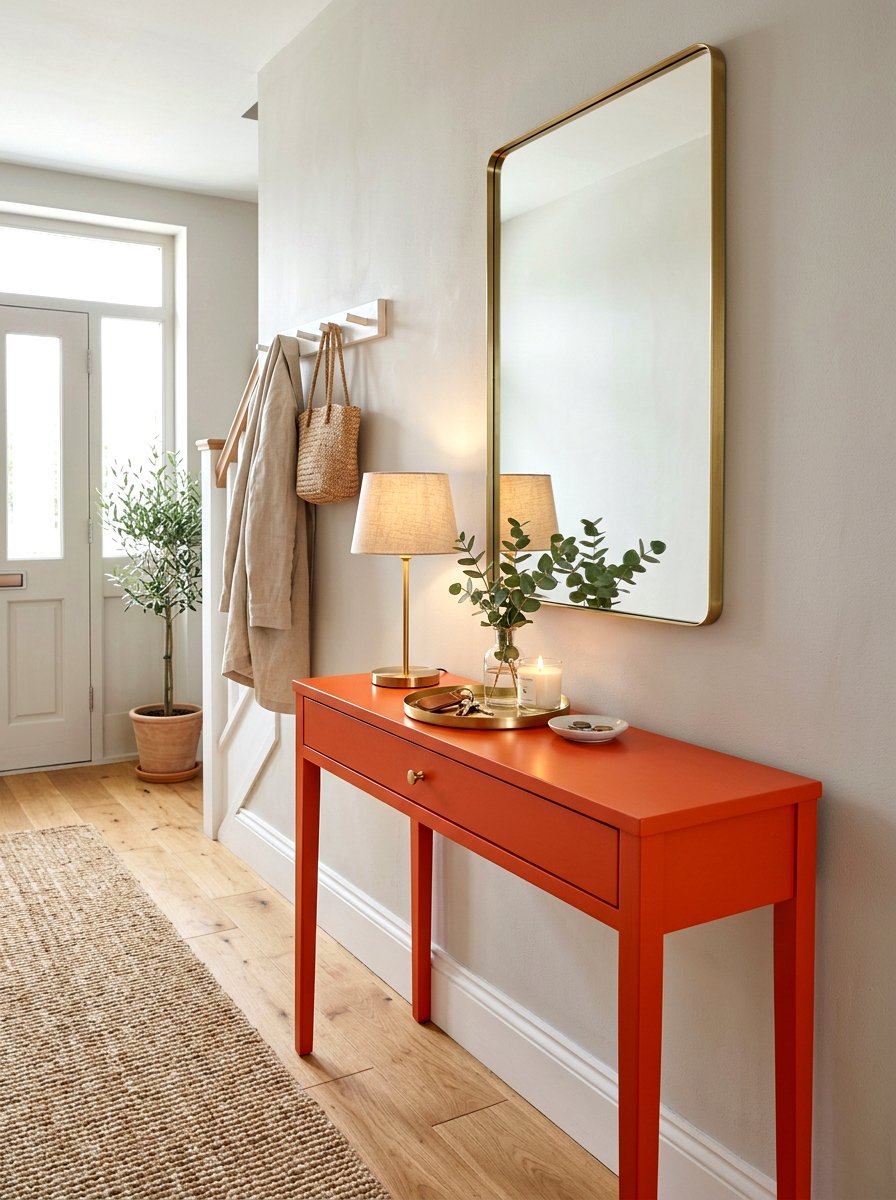 Persimmon Entryway Console Table - 30 persimmon decor ideas