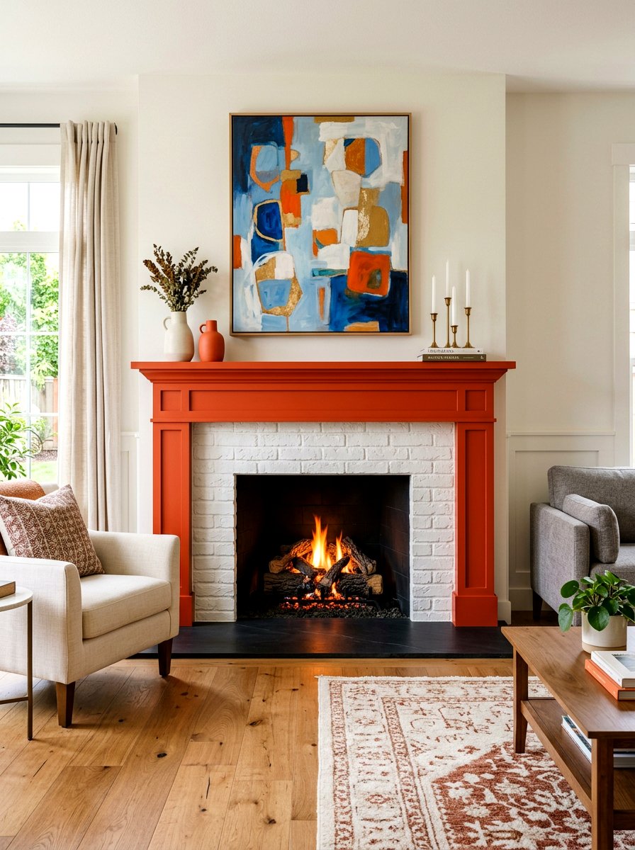 Persimmon Fireplace Mantel Paint - 30 persimmon decor ideas