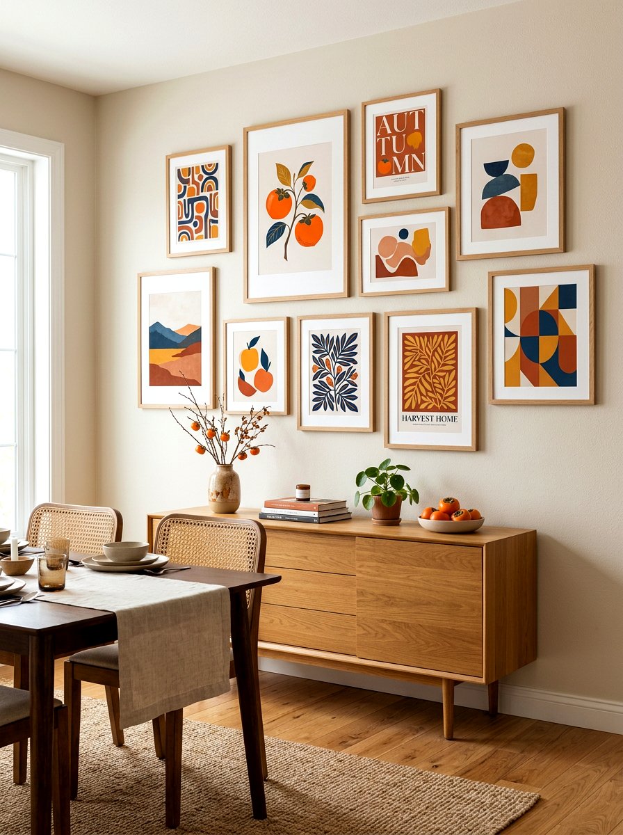 Persimmon Gallery Wall Prints - 30 persimmon decor ideas