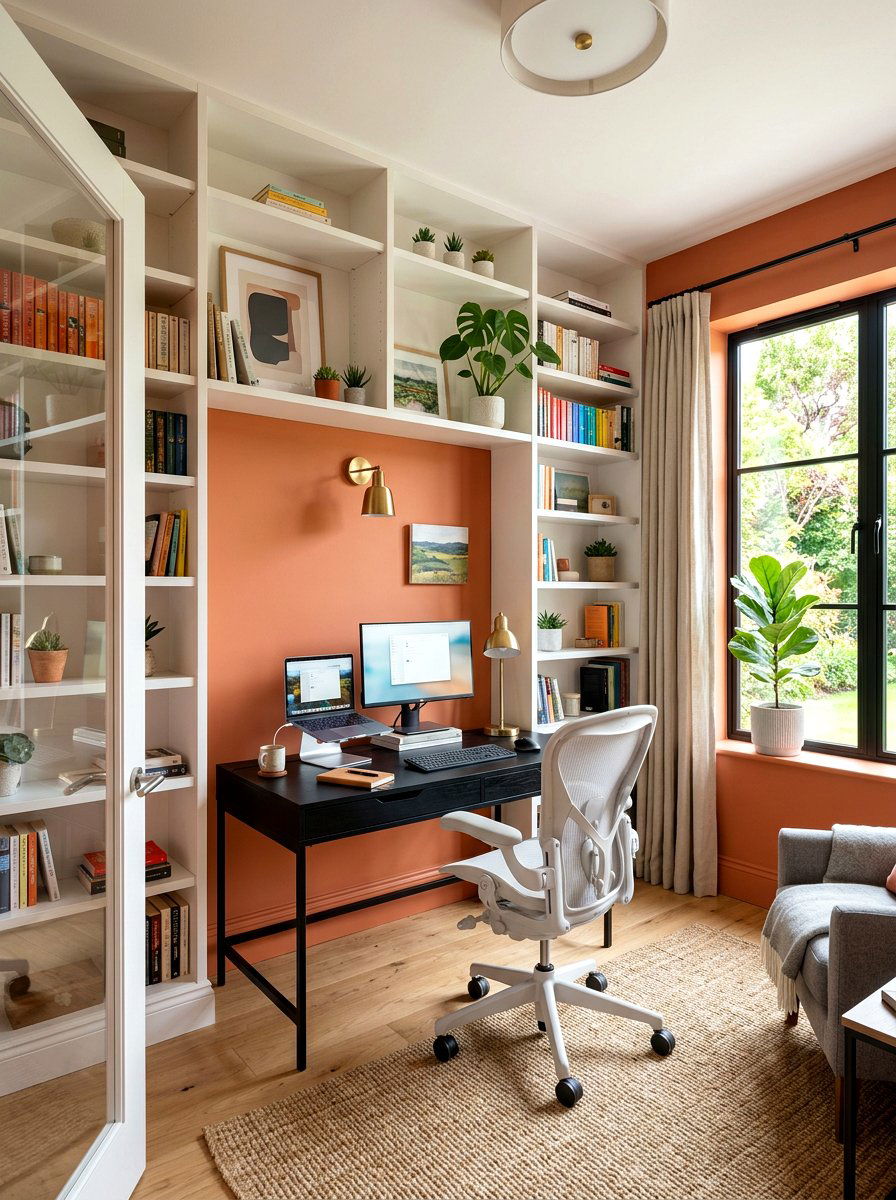 Persimmon Home Office Walls - 30 persimmon decor ideas