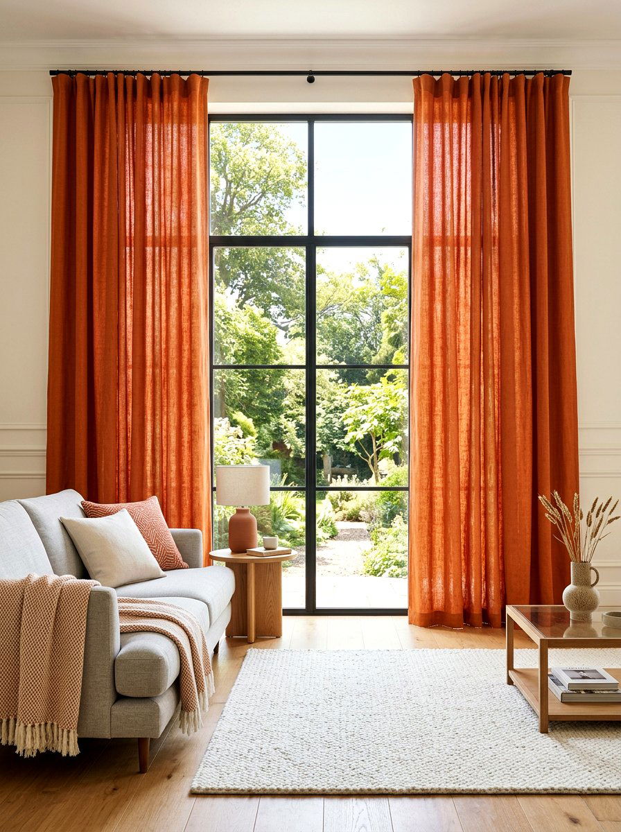Persimmon Living Room Curtains - 30 persimmon decor ideas
