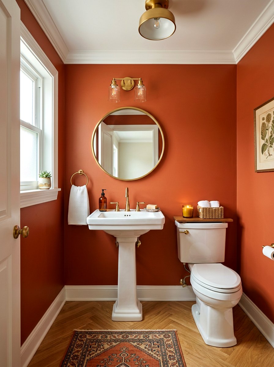 Persimmon Paint Powder Room - 30 persimmon powder room ideas