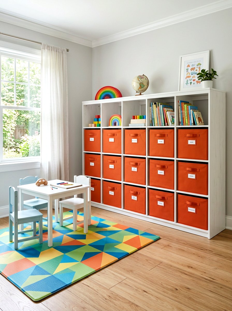 Persimmon Playroom Toy Storage - 30 persimmon decor ideas