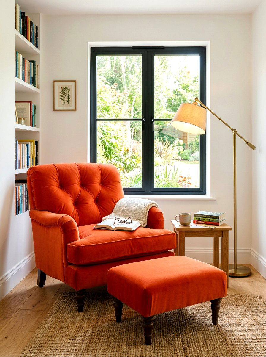 Persimmon Reading Corner Armchair - 30 persimmon decor ideas