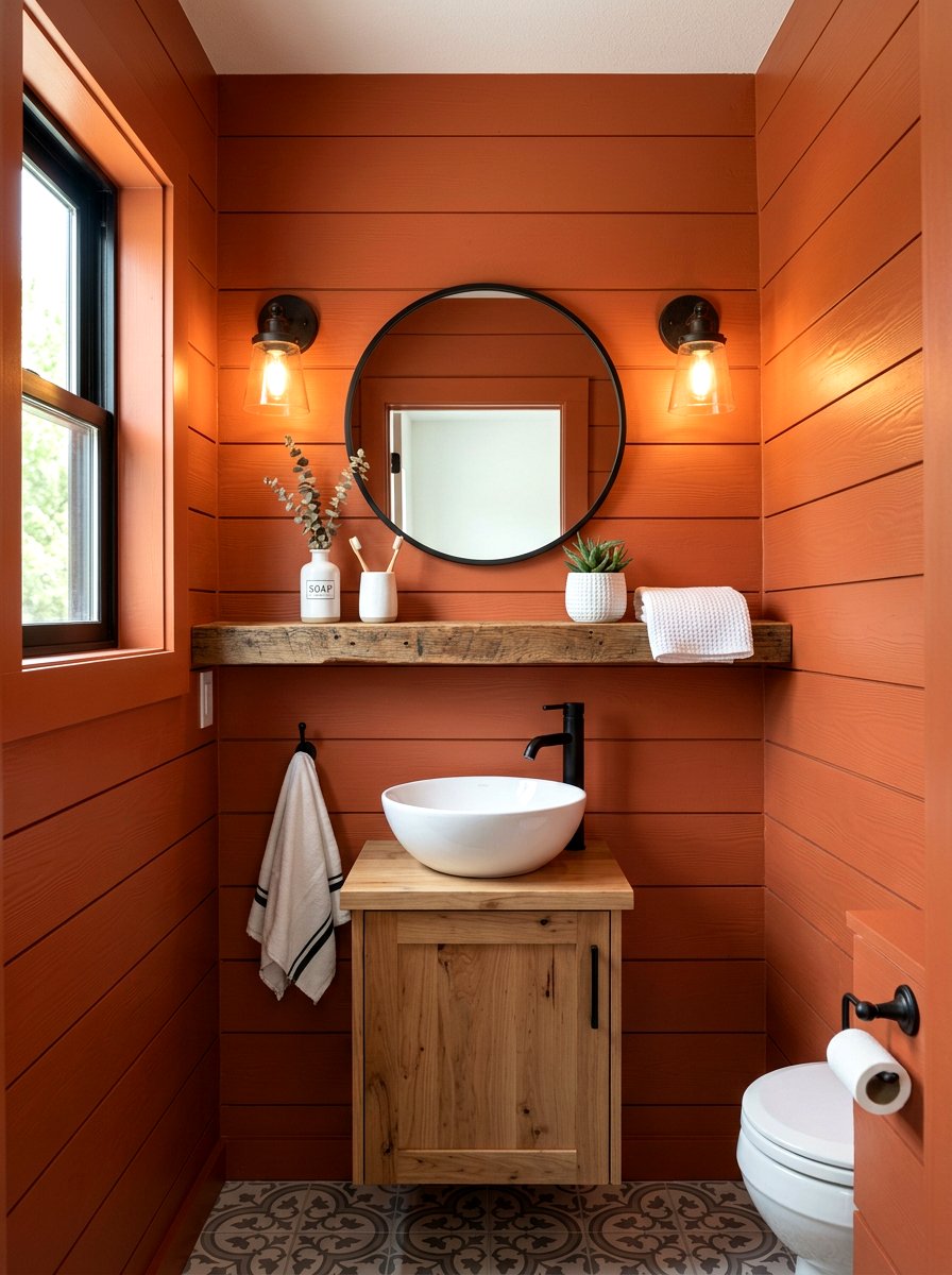 30 Persimmon Powder Room Ideas for a Bold, Fresh Glow Today