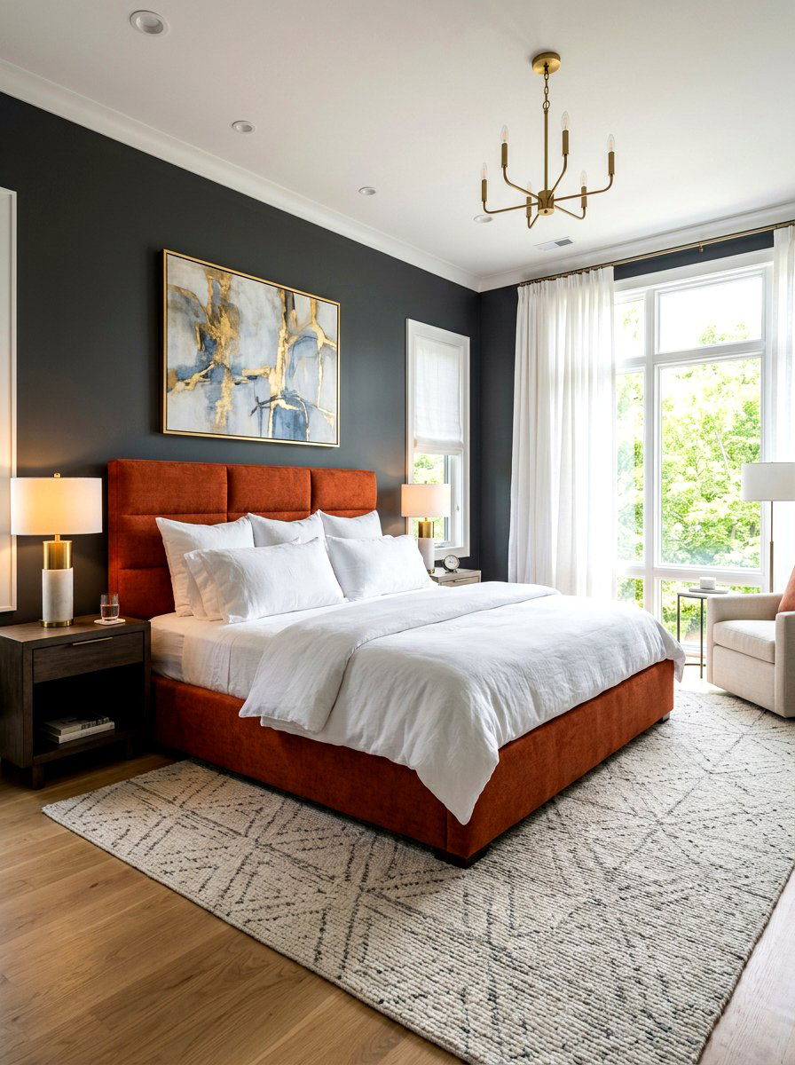 Persimmon Upholstered Bed Frame - 30 persimmon decor ideas