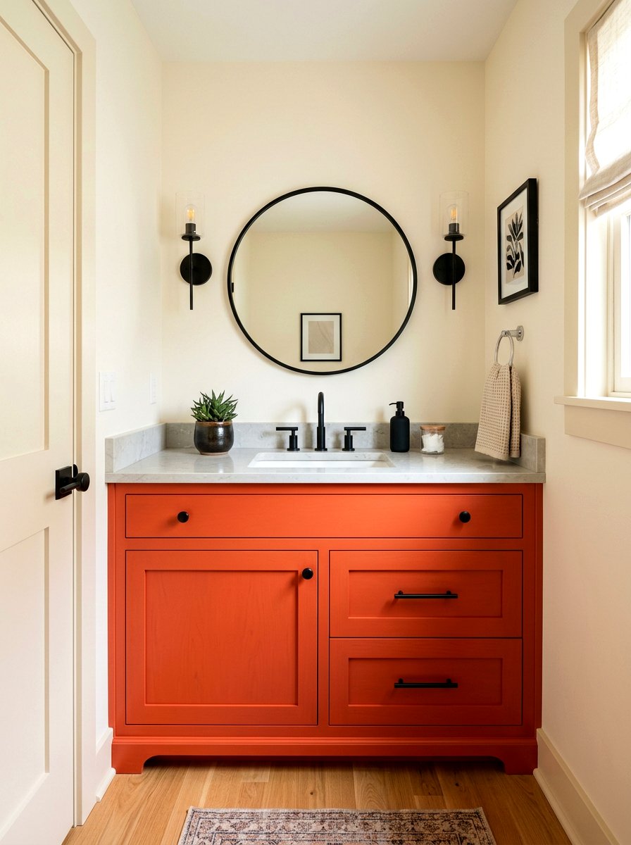 Persimmon Vanity Powder Room - 30 persimmon powder room ideas