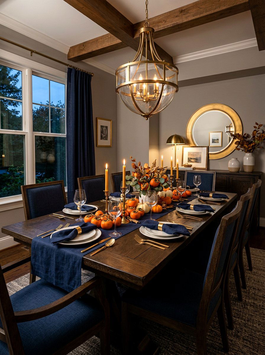 Persimmon fall harvest table - 30 fruit centerpiece ideas