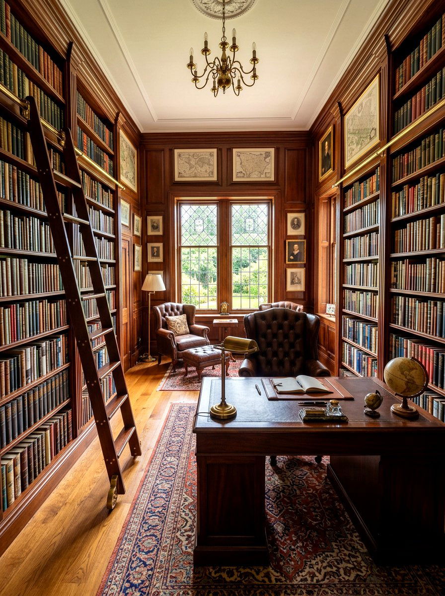 Personal Home Library - 30 video call office ideas