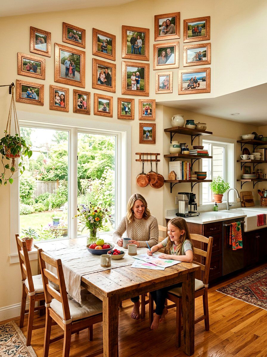 Personal Kitchen With Copper Picture Frames - 30 copper kitchen accent ideas