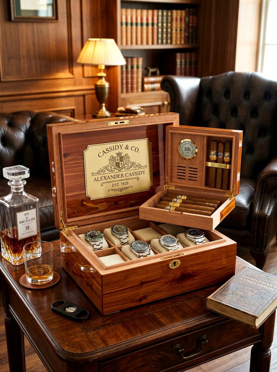 Personalized Watch Humidor - 30 watch storage ideas