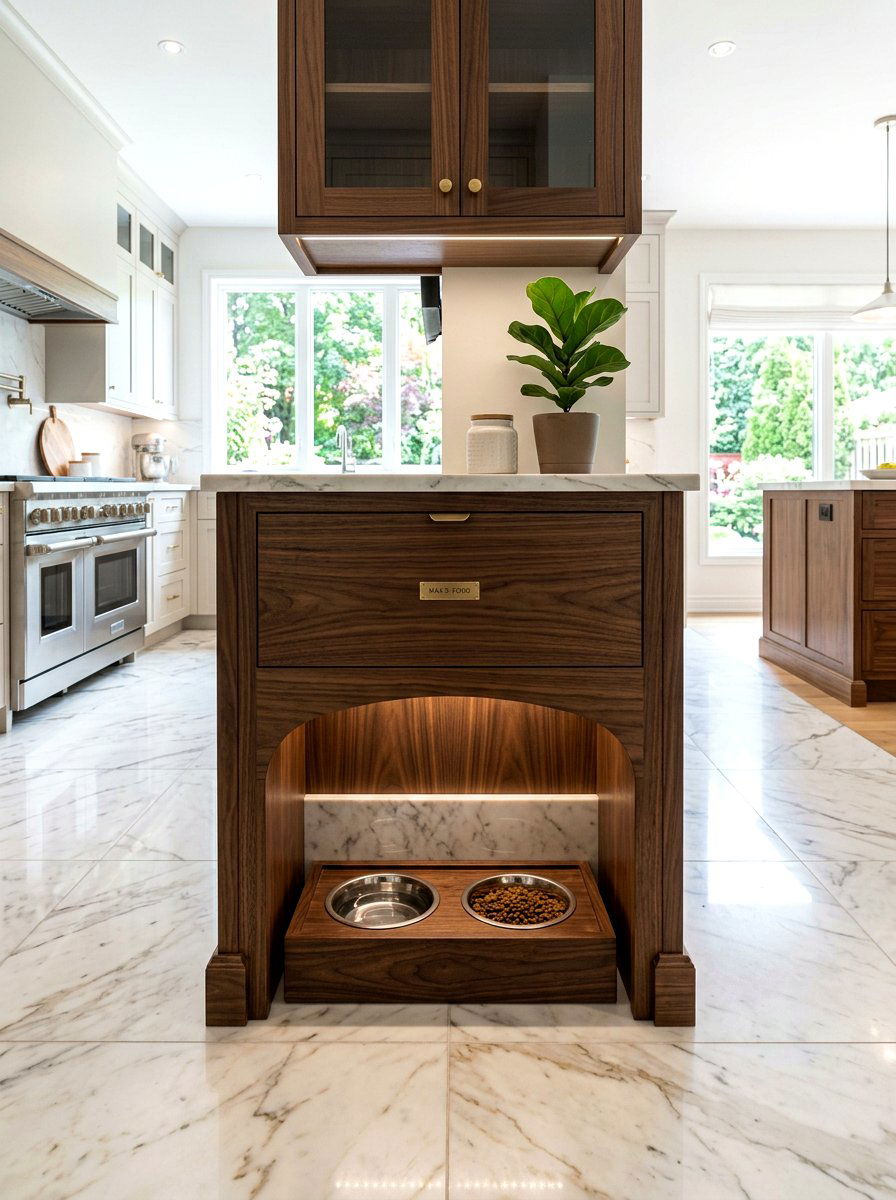 Pet Feeding Station Cabinet - 30 pet corner living room ideas