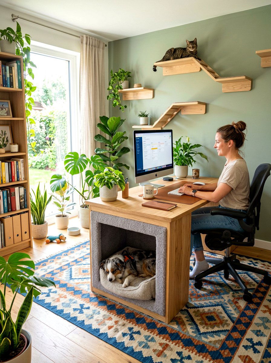Pet Friendly Home Office - 30 viral pet room ideas
